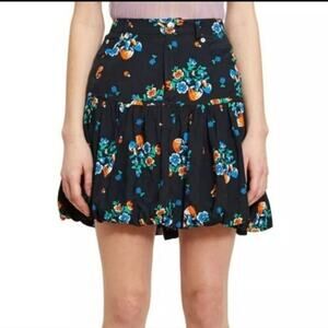OPENING CEREMONY Womens Black & Multicolored Mini Bubble Skirt Pockets Size 4